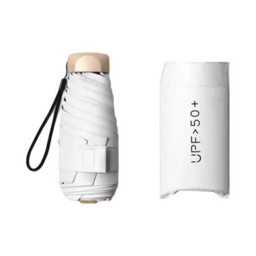 Imagem de Mini Guarda-Chuva De Bolso Com Proteção UV Vinil Dobrável Pequeno Para