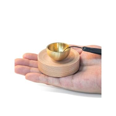 Imagem de Conjunto de mini tigelas de canto portátil lindo conjunto de tigelas tibetanas com som e aparência | Fácil de tocar | Terapia de chakra, batida à mão | Cria um belo som para cura, meditação e