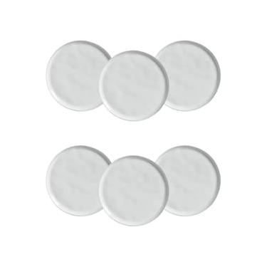 Imagem de Conjunto de Pratos Rasos Porto Brasil Bio New White 29cm – 6 Peças