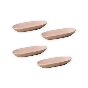 Imagem de Conjunto de Travessas Ovais Grandes Porto Brasil Orgânico Litchi 32x16cm - 4 Peças