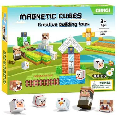 Imagem de Conjunto Magnetic Blocks Girigi Farm Life para crianças de 3 anos ou m