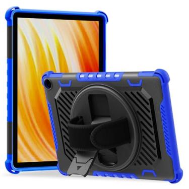 Imagem de ROISKIN Capa para tablet Fire HD 10 versão 2023 13ª geração com alça de mão com suporte giratório 360 (sem protetor de tela) Também para iPad Sony iPhone 10 polegadas