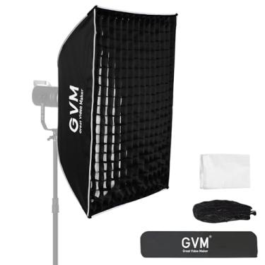 Imagem de Softbox de luz de vídeo GVM 61.0 cm x 88.9 cm, softbox de 60 x 90 cm com suporte Bowens compatível com flash estroboscópico de estúdio, portátil e leve