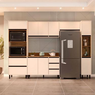 Imagem de Cozinha Compacta 5 Peças 250043 Com Tampo Koya Creme Politorno Móveis