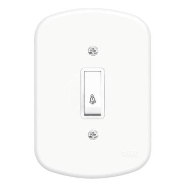 Imagem de Pulsador Campainha 10a 250 Volts Blanc - 0601 - Fame Pulsador Campainha 1tecla Placa 4x2 Fame 601...