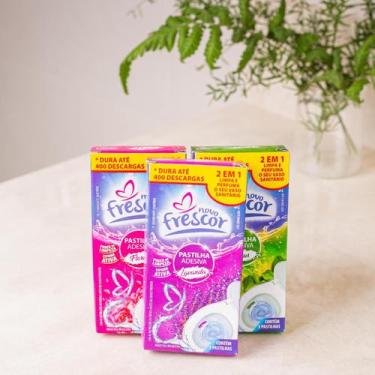 Imagem de KIT 12 Pastilhas Adesivas Sanitaria Odorizador Novo Frescor 10g