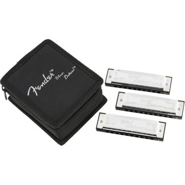 Imagem de Kit Gaita Fender Blues Deluxe Harmonica 3-Pack C G A