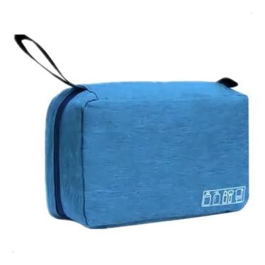 Imagem de Necessaire Gancho Cabide Pendurar Organizadora Azul - Lorben