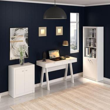 Imagem de Conjunto de Escritório com Balcão, Armário 2 Portas e Escrivaninha Cav