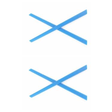 Imagem de NicelyFit 2 pares de meias de orelha compatíveis com armações de óculos de sol Oakley Glass OX3222 OX3232 OX3241 OX8097 OX8103, Azul, 78mm