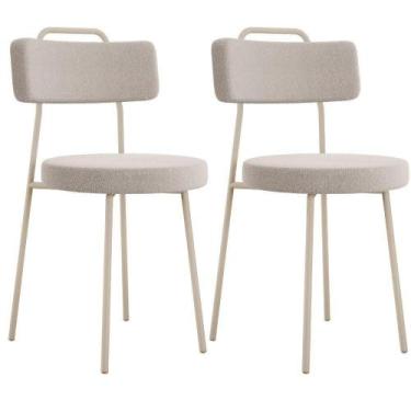 Imagem de Kit 02 Cadeiras Decorativas Estofada Sala Jantar Barcelona Arena L02 B