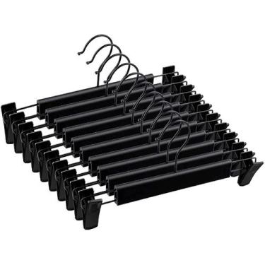 Imagem de Cabides para calças, cabides de saia, Lamitocs, pacote com 10, pretos