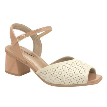 Imagem de Sandália Feminina Piccadilly Maxi Nude/Off White 715024-6