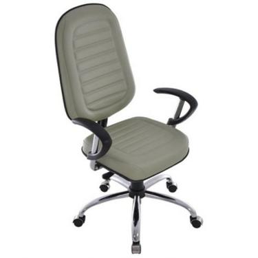 Imagem de Cadeira Presidente com Base Cromada Linha Blenda Cinza