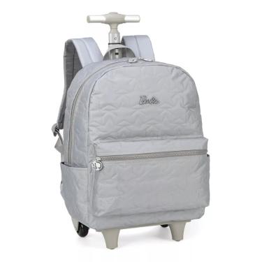 Imagem de Kit Mochila Juvenil Da Barbie Com Estojo Cinza - Luxcel