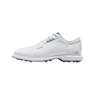 Imagem de Tênis de golfe Jordan ADG 5 (Wide) (FQ7874-100, branco/Emerald Rise/Grape Ice), Branco/Esmeralda/Grape Ice, 44