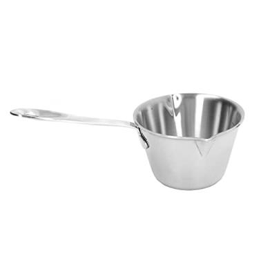 Imagem de Panela Aquecedora de Leite de Manteiga 304 Aço Inoxidável Engrossada de Aquecimento Rápido com 2 Bicos para Cozinhar Aquecimento Leite Derreter Manteiga Queijo Chocolate (200 ml)