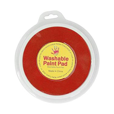 Imagem de Almofada de tinta lavável redonda para artesanato almofadas de tinta infantil DIY grafite impressão digital carimbo para tecido de madeira scrapbook à base de água esponja de tinta material diâmetro