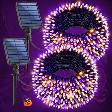 Imagem de Luzes solares de corda WUXYIYANG 600 LED 200 pés 19 modos de Halloween