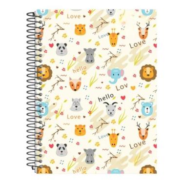 Imagem de Caderno Capa Dura Fofinhos 10 Matérias 160 Folhas Espiral - PanAmerica