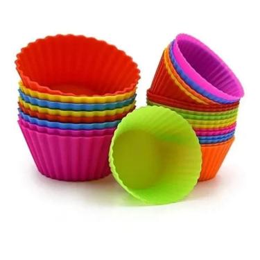 Imagem de 2X Forma Silicone Cupcake Pão De Queijo Empada Bpa-Free 10 U