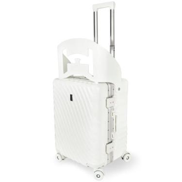 Imagem de Mala Viagem Média Assento Infantil ABS Giro 360 de 11 a 23kg - Branco 