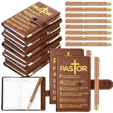 Imagem de Thenshop 20 peças de presentes de agradecimento de pastor de couro cristão diário de agradecimento diário religioso com caneta A6 bloco de notas escritura para igreja clérigo homens presentes de Natal
