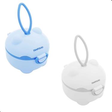 Imagem de Kit Copo Dosador Para Leite em Pó 150g Pimpolho, Azul/Branco