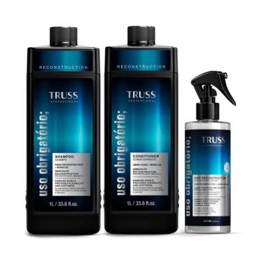 Imagem de Combo Truss Uso Obrigatório Shampoo Condicionador 1L + Spray