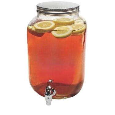 Imagem de Suqueira suporte 5 litros dispenser vidro agua suco retro