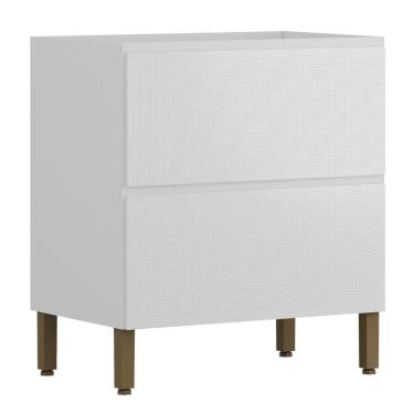 Imagem de Balcão Sem Tampo Art 80 Cm 1 Porta 1 Gaveta Kit's Paraná Cor:branco ártico