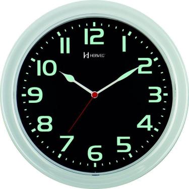 Imagem de Relogio Parede Luminosidade Florescente Herweg 660016 Verde Claro
