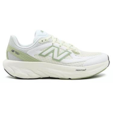 Imagem de Tênis New Balance Fresh Foam Trainer Unissex, 41, Bege, Verde claro