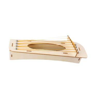 Imagem de YIJU Brinquedos educativos de construção "faça você mesmo", modelos para montar, instrumentos musicais Guzheng, brinquedos de madeira para