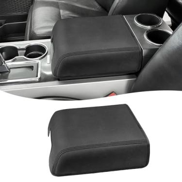 Imagem de Capa de console central para Ford F150 XL XLT 2004-2014, Expedition 2007-2014, Lincoln Mark LT 2006-2008, protetor de cusão de apoio de braço médio de couro PU, assento de concha apenas, antiarranhões