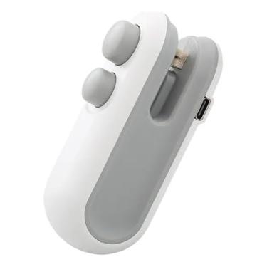 Imagem de Seladora Portátil Mini DS13105, Recarregável USB-C, Sem Fio, Seladora de Embalagens para Alimentos, Bivolt, com Função Corte e Vedação