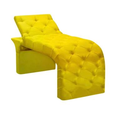 Imagem de Maca Estofada Estética Cílios Regulável Spa Suede Ana Cor:amarelo