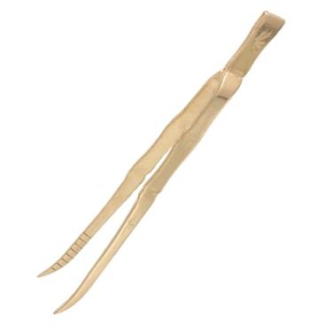 Imagem de ULTECHNOVO Pinça ergonômica de latão para incenso com pinça de carvão e clipe escaldante longo com aderência de alta fricção para ferramentas de carvão de igreja e acessórios de queimador de incenso