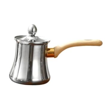 Imagem de ＫＬＫＣＭＳ Cafeteira Turkiye para Fogão, Espessa e Portátil, com Alça, em aço Inoxidável, Ideal para Uso Doméstico, Café ou Escritório, Style a 720ml