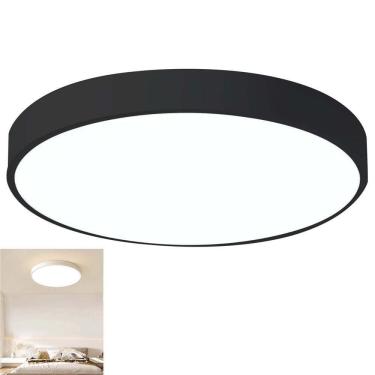 Imagem de Luminaria Plafon Sobrepor Moderno Led 3 Tons Teto Decoração Empresa Sala Quarto Residencial Iluminação Escritorio