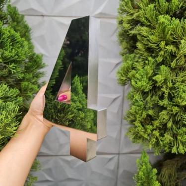 Imagem de Número 40cm Aço Inox 430 Brilhante Casa Residencial - Lino corte a las