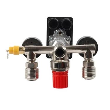 Imagem de Compressor de ar 90-125psi 220V/380V com regulador pressão e interruptor para operação segura