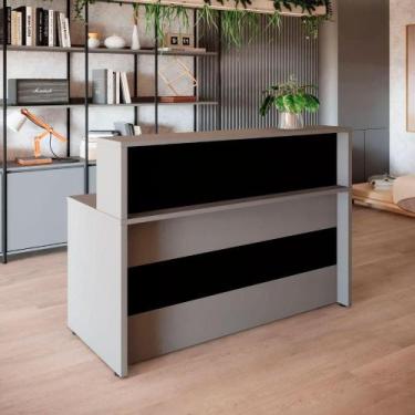 Imagem de Balcão Atendimento 120 cm Recepção Alto Escritório F5 Office - F5 Offi
