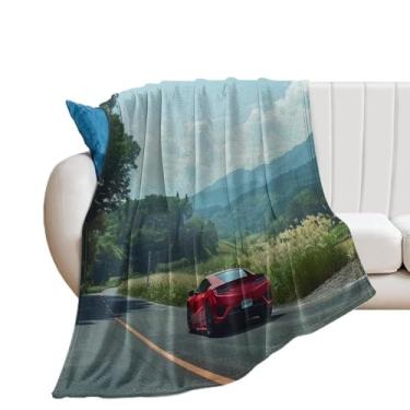 Imagem de HouLaiZhe Cobertor super macio de flanela serenidade JDM NSX carro esportivo leve cobertor refrescante para sofá-cama cadeira sofá carro viagem ao ar livre leve quente 76 cm x 101 cm
