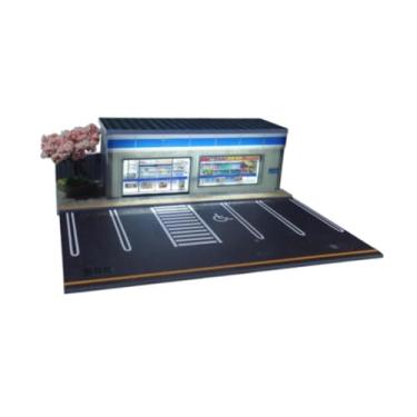 Imagem de Fiocias Estacionamento em Escala 1:64, Expositor de Carros em Miniatura com Luzes LED, Vitrine Simulando Garagem para Colecionadores de Carros em Miniatura, P, a, Tamanho real