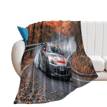 Imagem de HouLaiZhe Cobertor super macio de flanela à deriva JDM S2000 Cobertores leves de resfriamento para sofá-cama, cadeira, sofá, carro, viagens ao ar livre, leve, quente, 76 cm x 127 cm