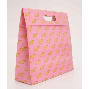 Imagem de Embalagem Presente Sacola Estampa Capivara Marisa-16284, UN, Rosa