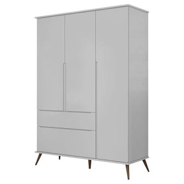 Imagem de Guarda Roupa Infantil Retrô Alice Cinza Acetinado - Phoenix Baby