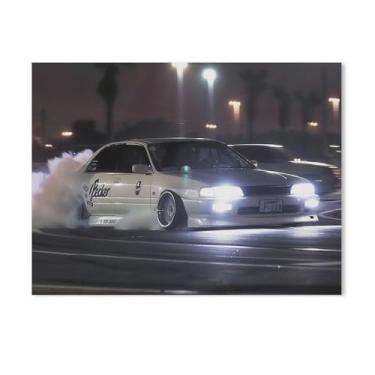 Imagem de HouLaiZhe Drift Modified S15 Jdm Car Cool Posters Canvas Wall Estética Sala Decoração de Parede Impressões Galeria Sala Decoração de Parede para Quarto Sala de Estar Escritório 18 x 24 polegadas (45 x