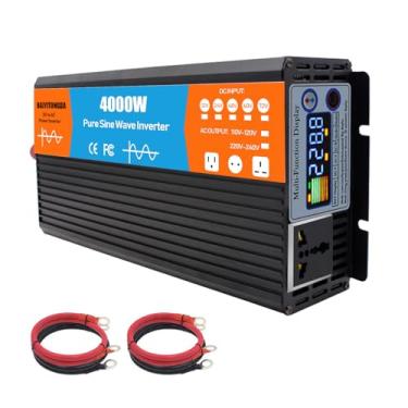 Imagem de 4000W DC 12V/24V/48V/60V/72V O onda senoidal pura do inversor de onda de onda sengrado Fase dividida DC DC SAÍDA CA 120V/240V Baixa frequência Conversor de inversor de energia solar,60V to 110V